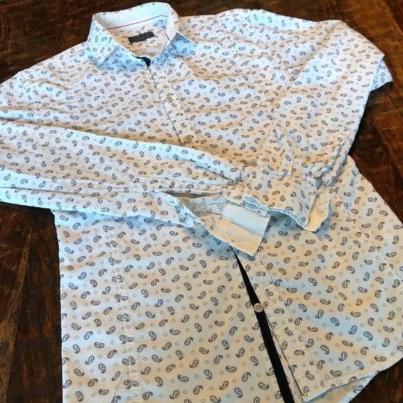 Zara Other - Zara Man Paisley Textured Shirt Black and White S